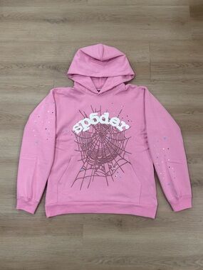 Sp5der Pink OG Web Hoodie